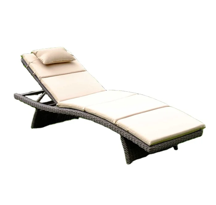 aluminium outdoor furniture rattan rasied garden bed poolside lounger