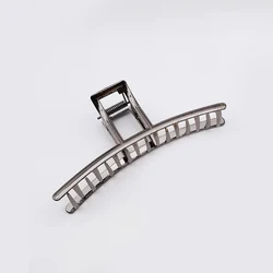 Заколка для волос, золотистая, серебристая, черная, большая металлическая заколка для волос из сплава, зажим для густых волос