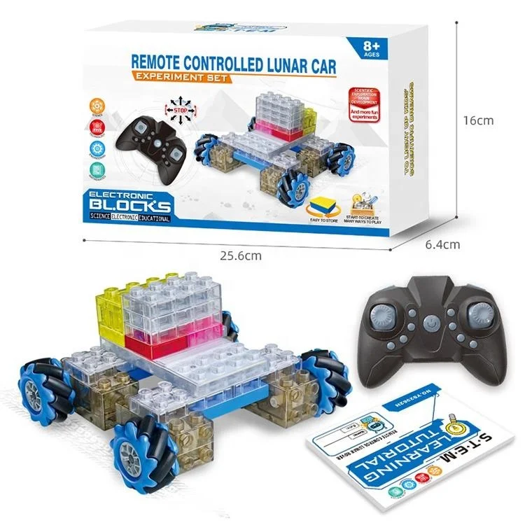 Samtoy 41 PCS Electric RC Remote Control Star Lunar Rover Car Blocks Model Building Toys Block Toy for Kids