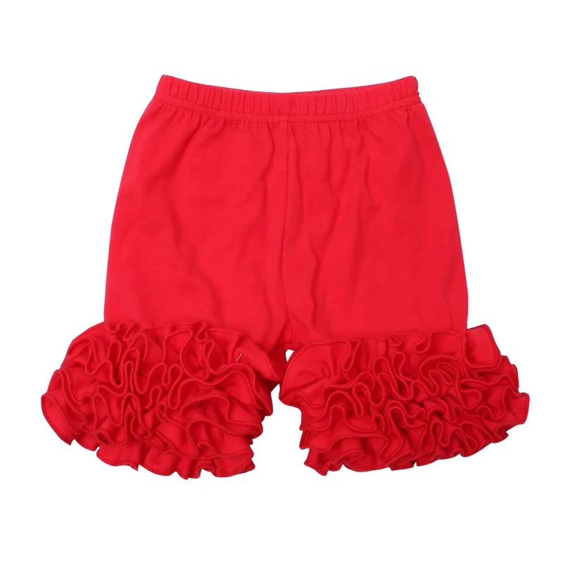 
Wholesale kids boutique clothes solid red casual baby unisex shorts knitted cotton fashion new style baby bloomer 