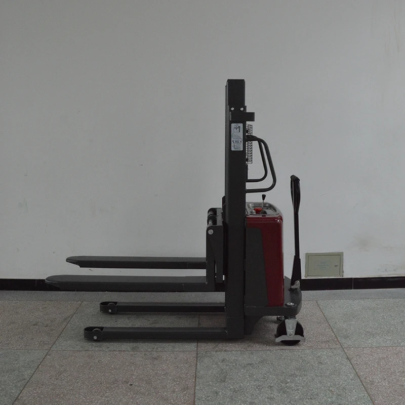 semi electric warehouse pallet stacker 1 t electric forklift electric stacker