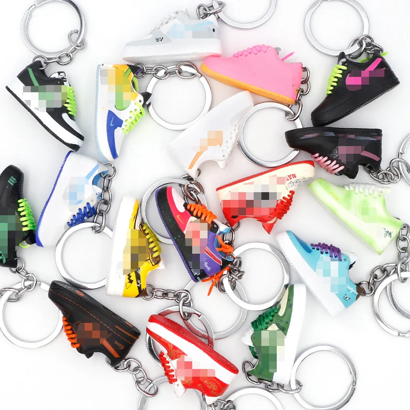 Soft Pvc A1r Force 1 Silicone Luxury Ring Jdm 3D Sneaker Custom Acrylic Accessories Promotional Keychains