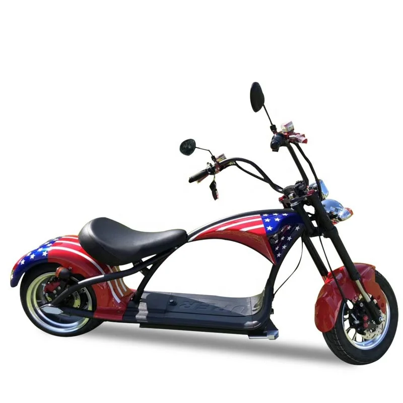 2 Wheels Citycoco Scooter with Fat Tire 2000 Watts Removable Lithium Battery SoverSky M1