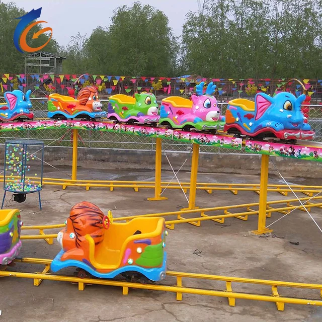 Electric Amusement Kiddie Car Games Outdoor Indoor Playground Track Train Rides Insect Theme Mini Shuttle For Sale