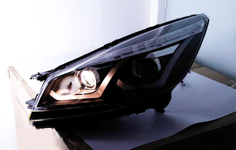 LED Headlight DRL Hid Head Lamp Angel Eye Bi Xenon Beam Accessories For FORD KUGA Escape 2014-2016