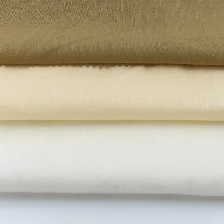 wholesale woven plain style hot selling linen cotton blend fabric for dresses