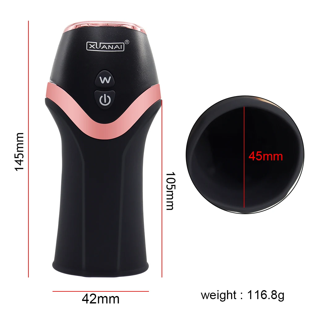 Penis Pump Vibrator 12 Speed Male Masturbator Penis Delay Trainer Adult Automatic Glans Stimulate Exercise Oral Sex Toys for Men