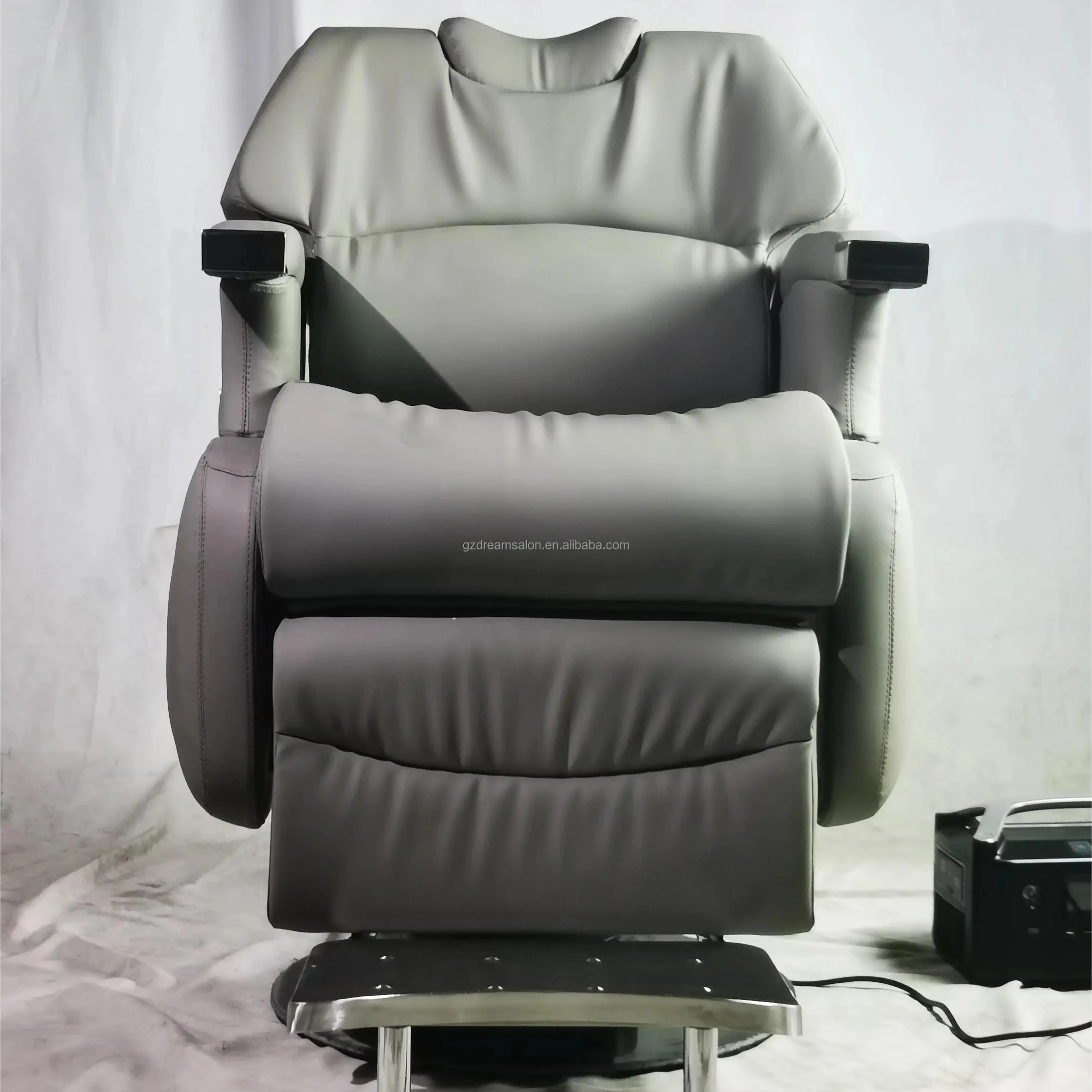 DREAMSALON 2023 Latest Unique Design Grey Facial Care Funiture Salon Electric Pneumatic Backrest Comfortable Hair Care Chair