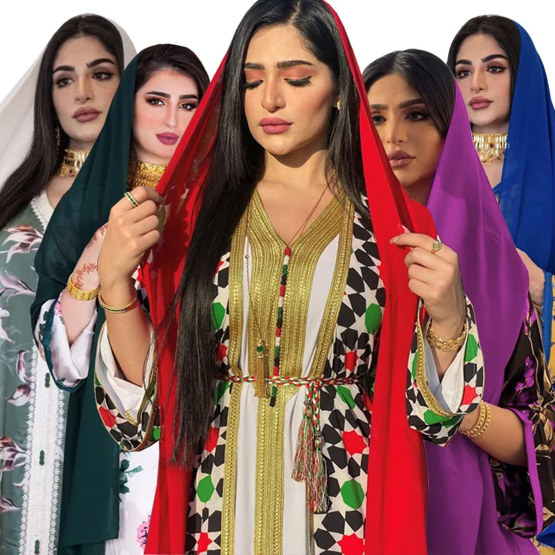 ABO Traditional Muslim Clothing&accessories Chiffon Muslim Scarfs Middle East Silk Scarf Solid Color Muslim Headscarf For Women