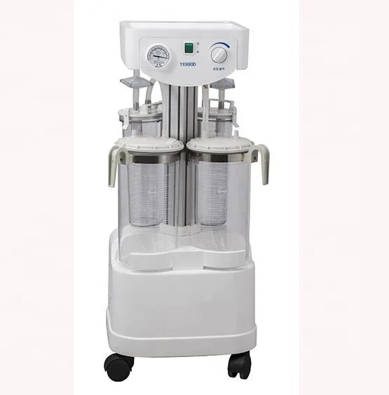 YX980D High Quality Mobile Surgical phlegm suction pump Medical suction machine