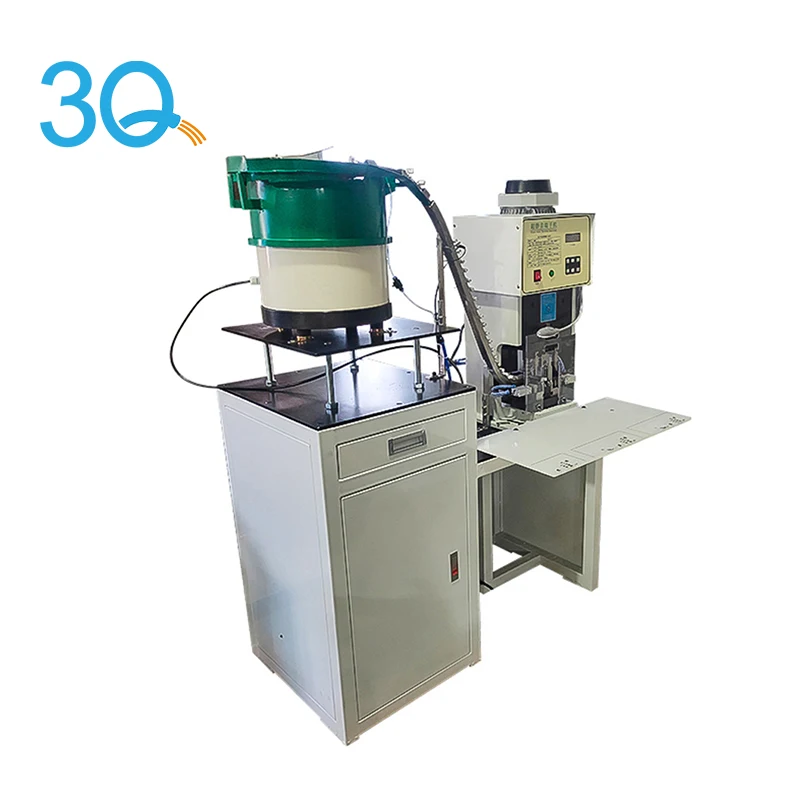 3Q china best 2T Automatic vibrate plate feeding Pre-insulated Single-grain Terminal Ferrule Crimping Machine cable wire loose