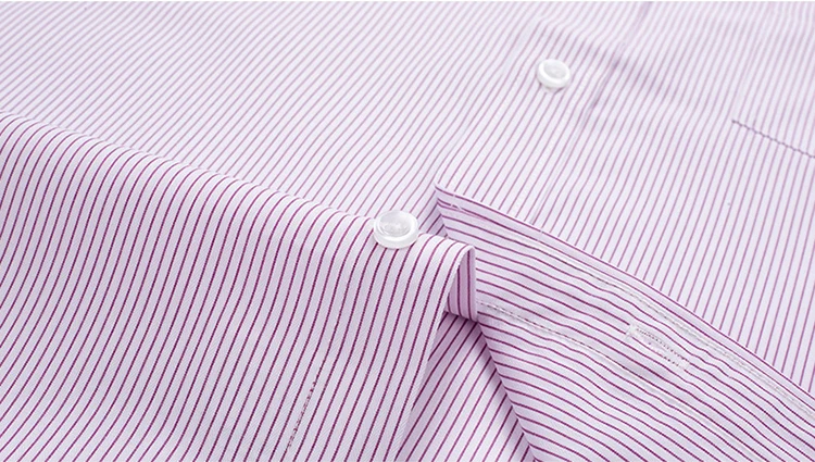 Business slim fit striped dress shirt 100 nylon long sleeve mens shirt