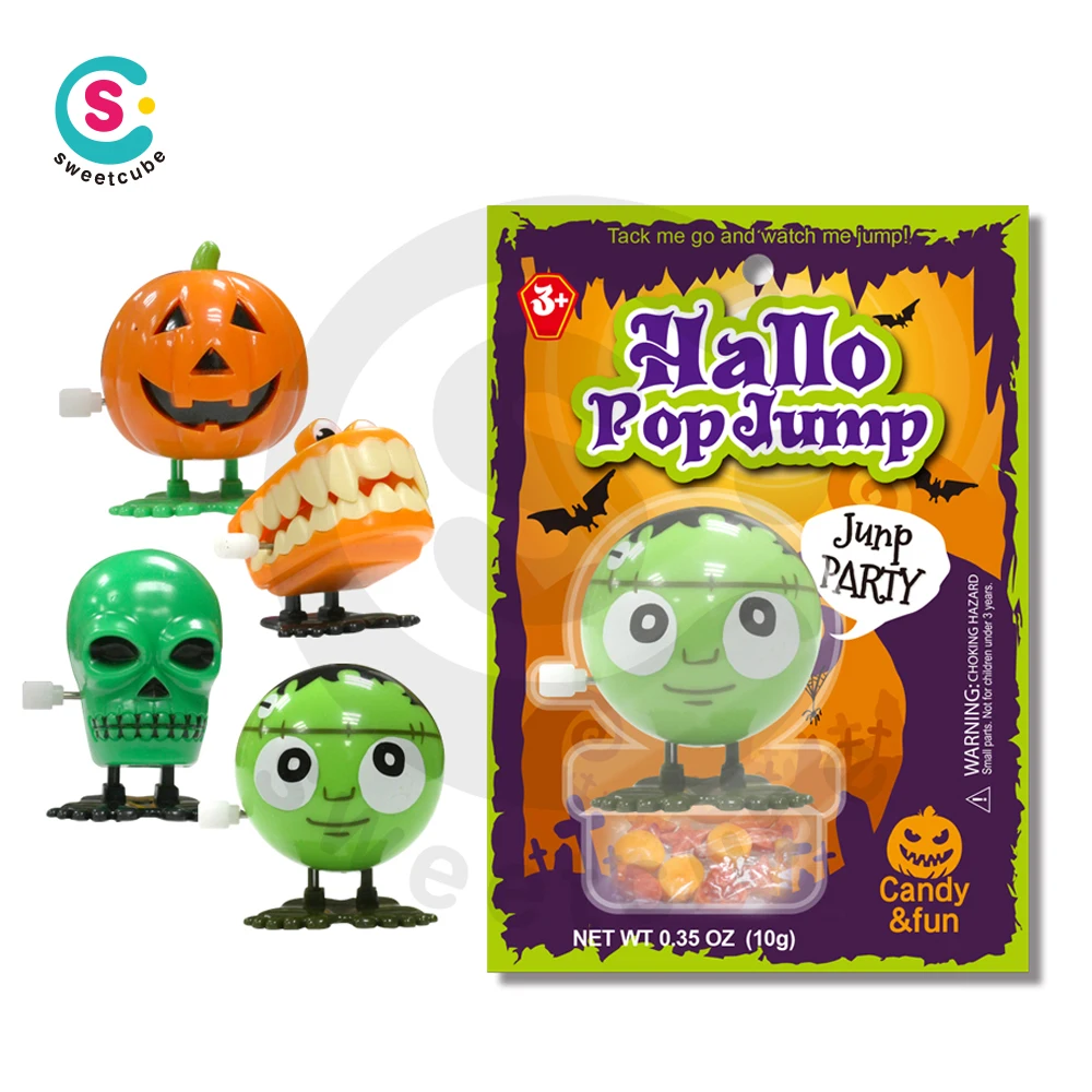 Good quality Halloween blister wind up toy candy