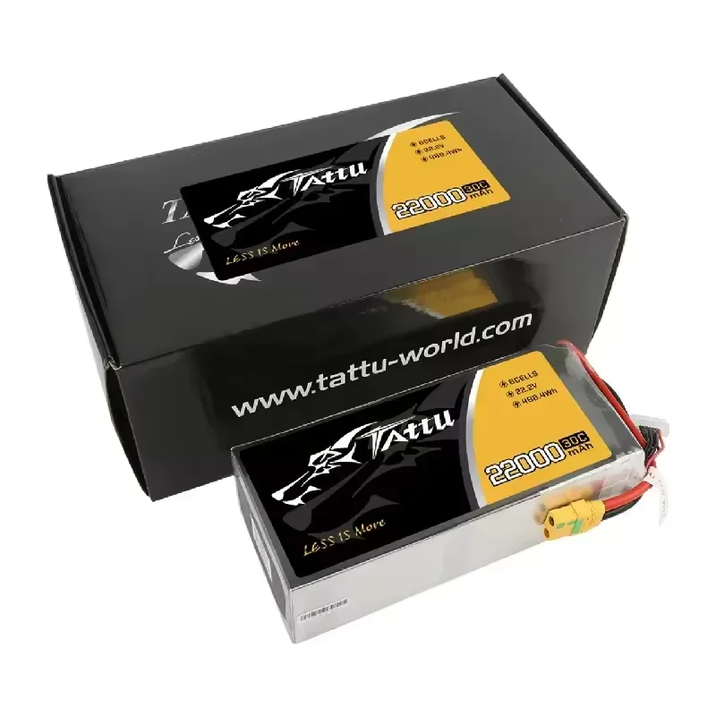High Energy Density Tattu 22.8v 25c 6s 22000mah Semi-solid Lipo battery Lihv Uav Drone battery For Hexacopter Agriculture Drone