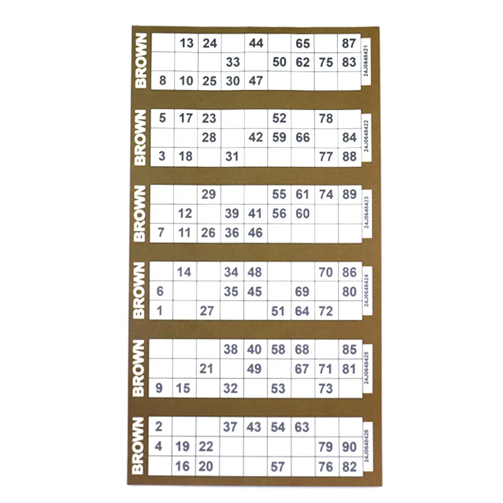 Lucky Pick Different Numbers Winner Rates Game Toys Bingo Card Board Game Set Lottery Drawing Machine For Party