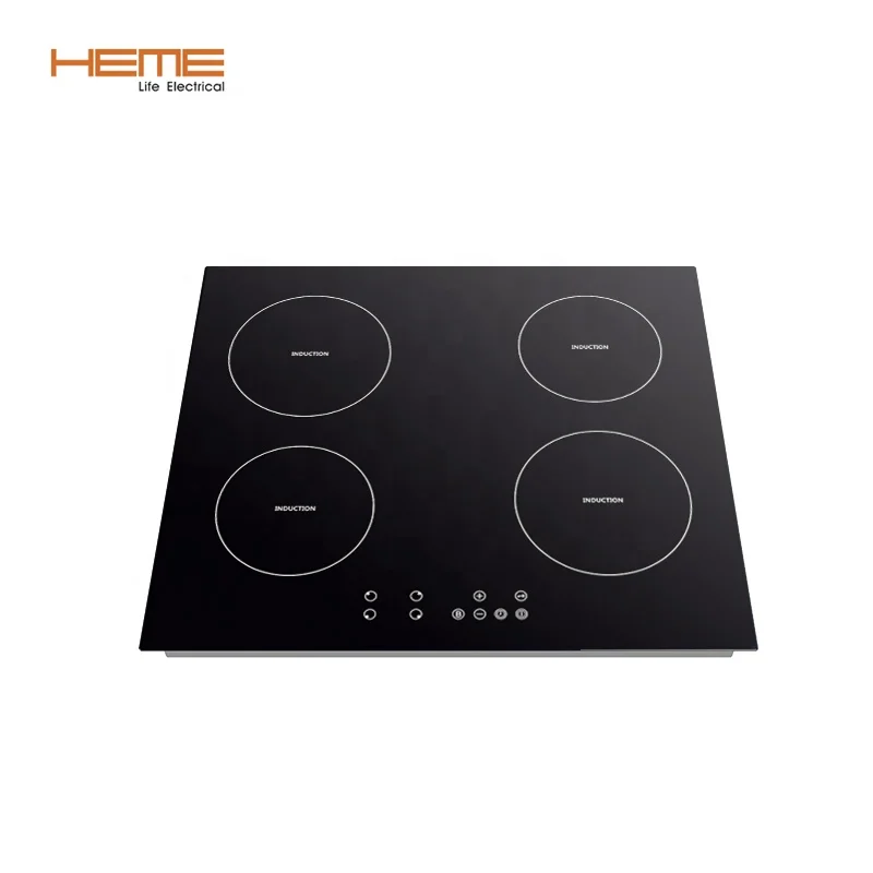 OEM/ODM Built in Hob Manufacturer Home Appliances Glass Panel 4 Cooking Zone Induction Electric Cooktop