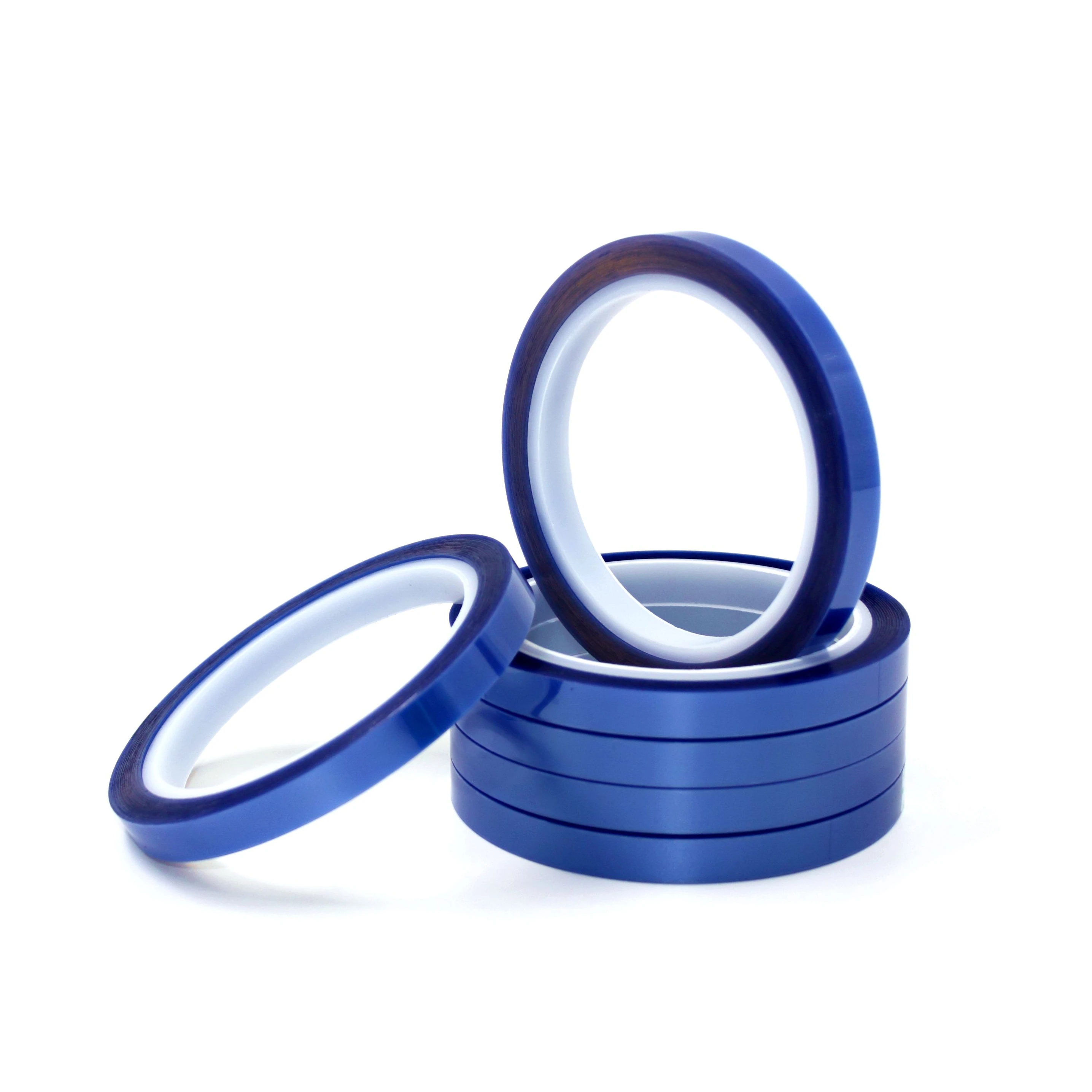 Free Sample Silicone Adhesive High Temperature Blue Polyester Tape for Painting