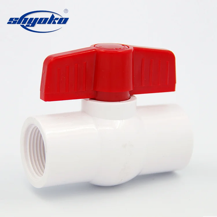 Пластиковые клапаны и фитинги из ПВХ с ручным управлением U-PVC Valvula NPT Valvulas de bola