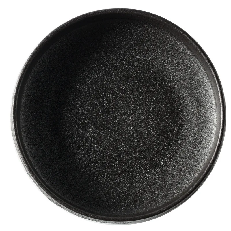 Western Restaurant High-end Kitchen Accessories Retro Pasta Plates Hotel Japanese Stone-grain Frosted Plates
