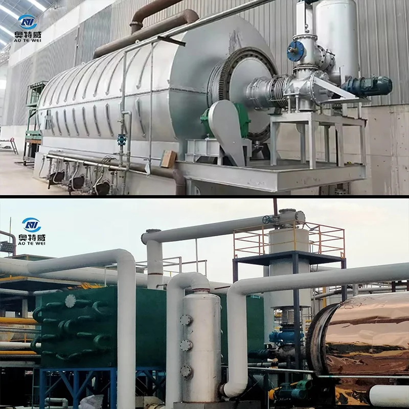 Best service 30/40/50/60/70 TPD  change waste tires/PP/PE/leather/acrylic into oil semi continuous pyrolysis equipment