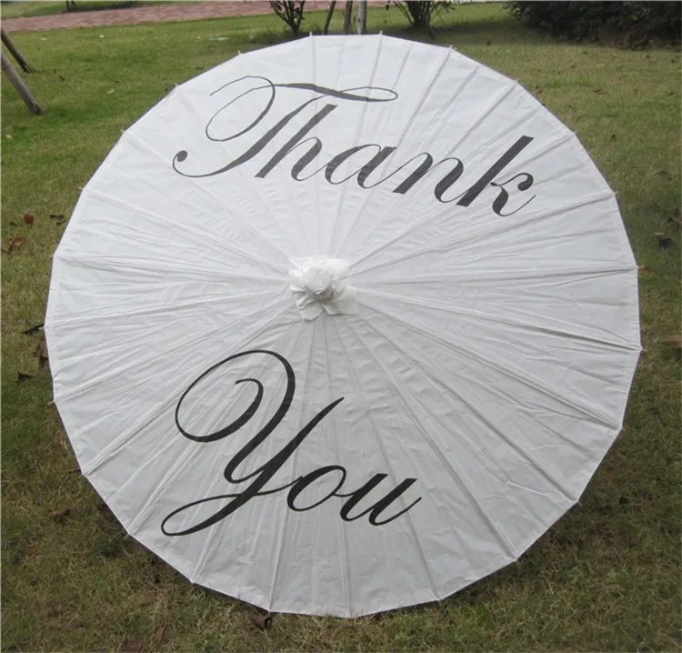 White paper umbrella sunshade, suitable for DIY crafts decoration and wedding center 15.5 inches in diameter