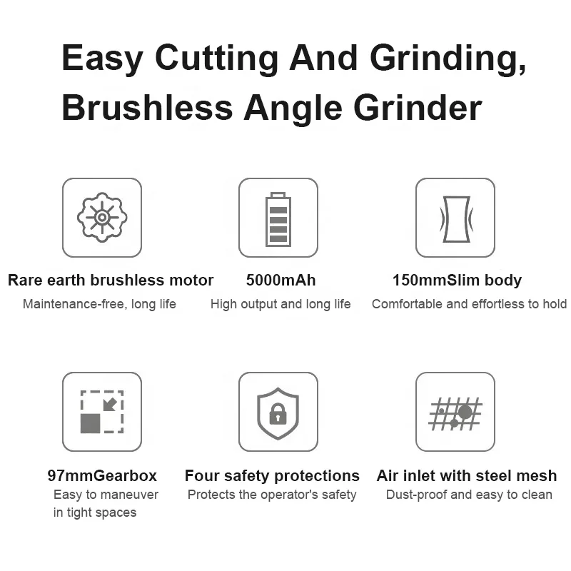 Ken mini power cordless power tools 20v lithium-ion angle grinder with battery