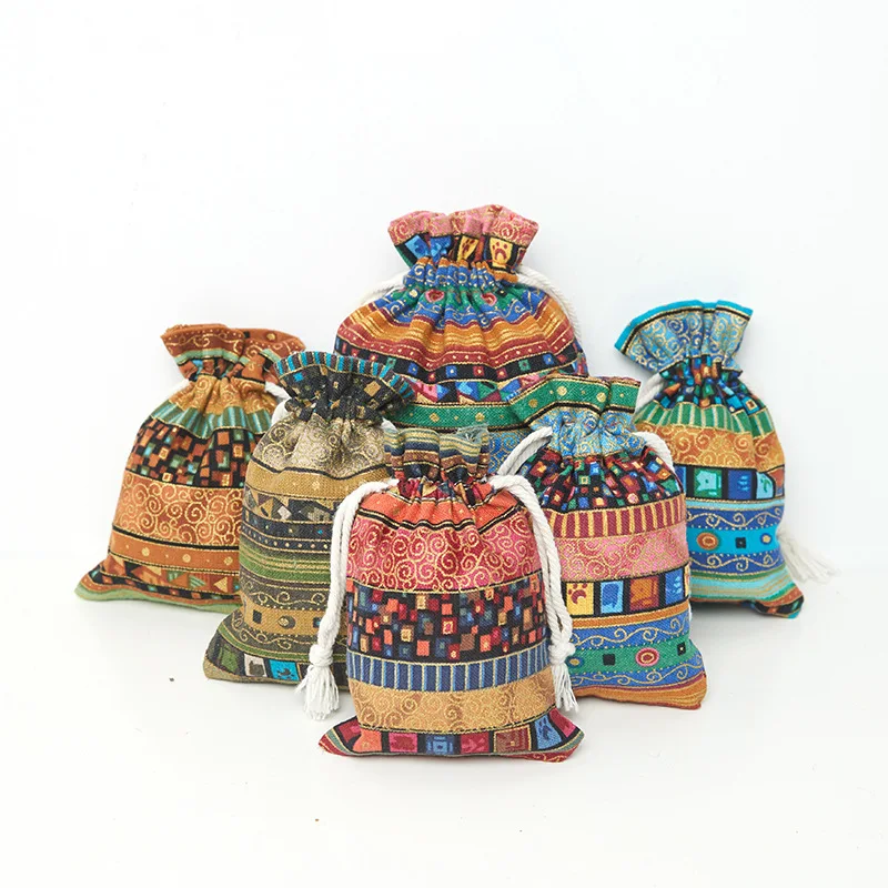 10*14cm Rustic Wedding Gift Favor Bags Sacks Bags With Lace and Bow Burlap Jute Bags