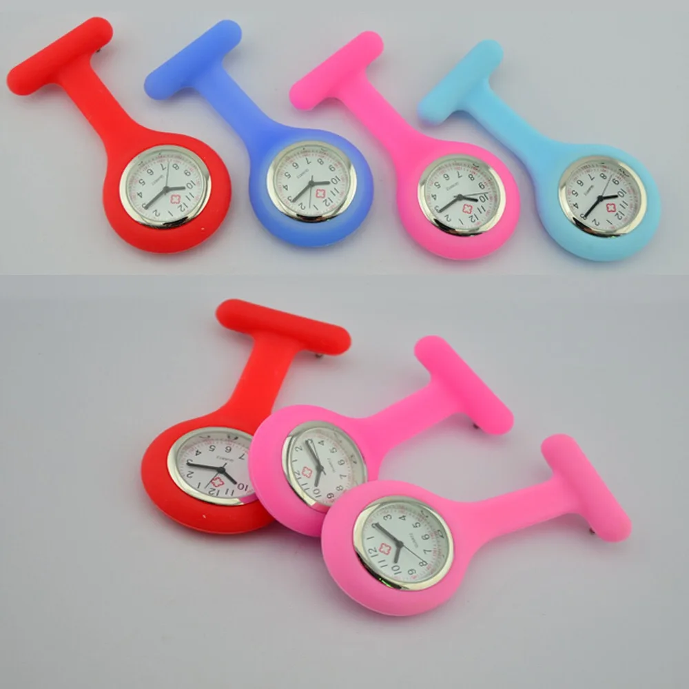 Watch Custom Logo Medical Device Rubber Silicone Doctor Pocket Watch Reloj Clip On Watch