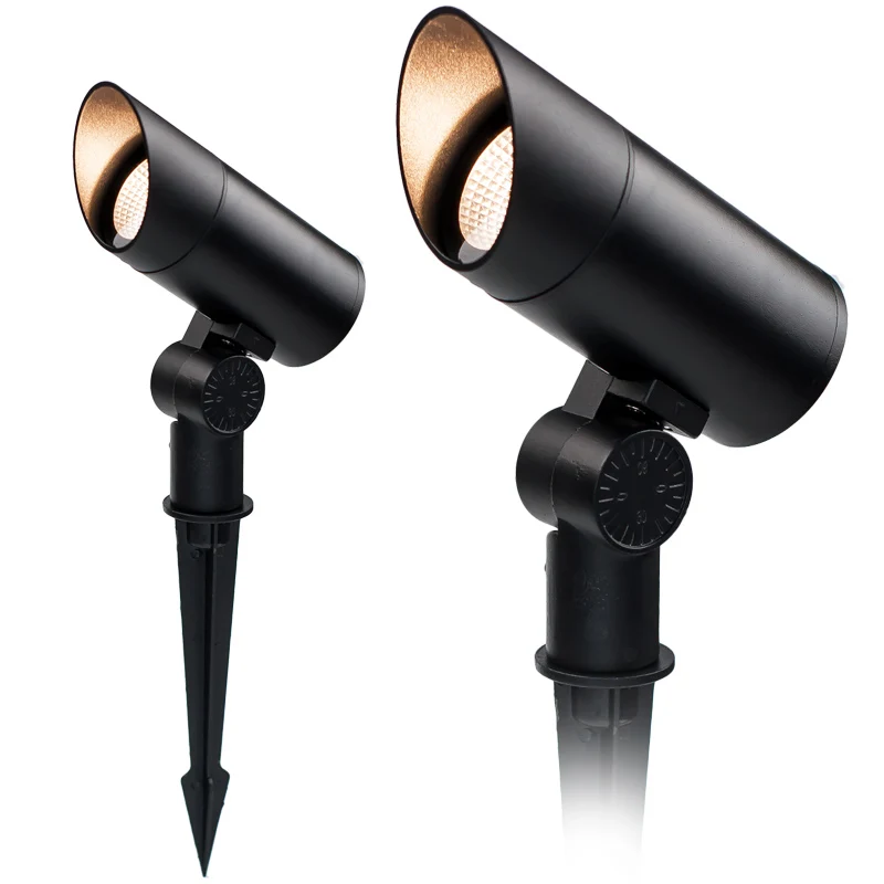 Amazon Hot Selling 7W 45W COB IP65 Aluminum GU10 Housing Outdoor LED waterproof landscape spotlights Garden Spike Lights