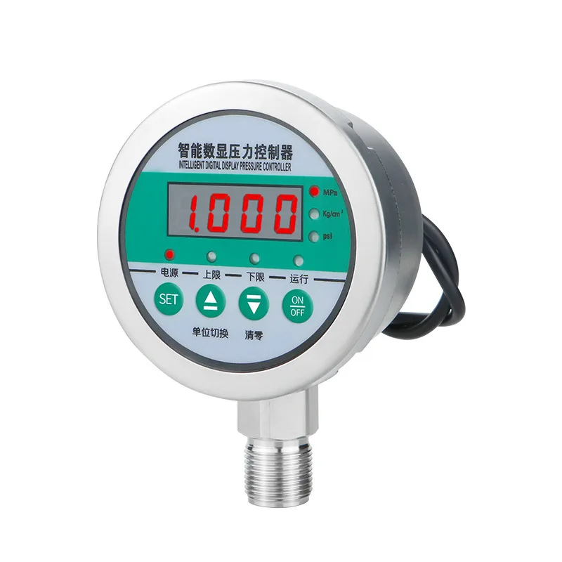 24V/AC220V/AC380V stainless steel intelligent digital pressure controller digital display electric contact pressure gauge