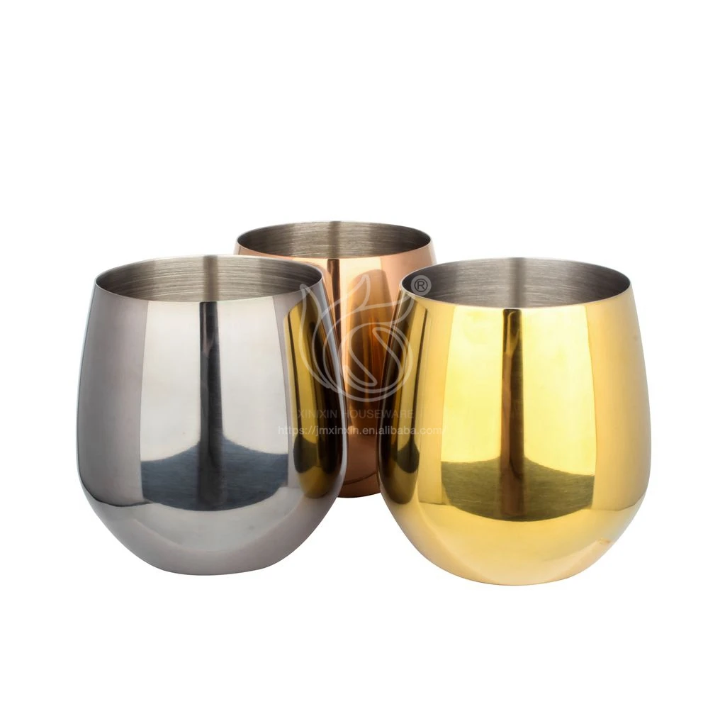 New Drinking Cups Highball Rocks Glasses Stainless Steel Tumbler Glasses Set Whiskey Glass Cocktails Glasses