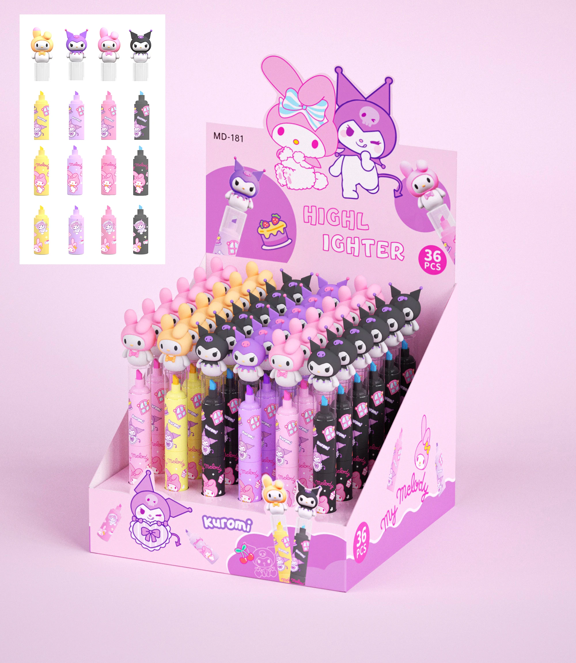 1/4 Cute colorful marker Cartoon pastel Highlighters Pen Paint Marking Fluorescent Mini Size Draw Highlighters 6colors marker pe