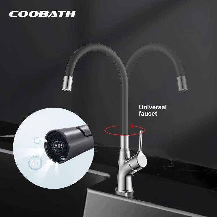 Manufacturer Modern Handle 360 Degree Rotating Universal Adjustment Mixer Faucet Kitchen Sink Single Handle Faucet