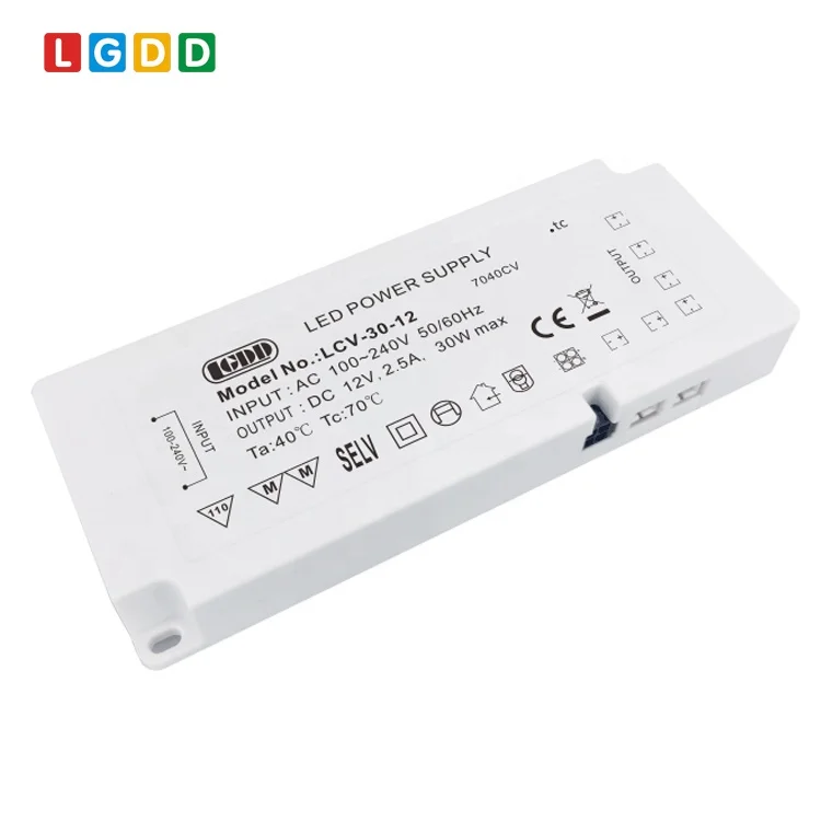 Class 2 CE New ERP Multi Output Power Supply Constant Voltage 12V 24V 30W 60W Ultra Thin Led Driver