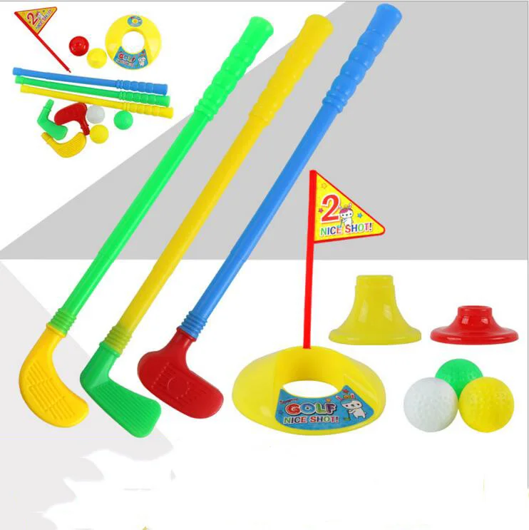 
ZL113 Interactive Game Plastic Golf Clubs Set Child Kids Sport Toys for Promotion 