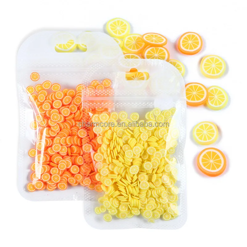 3D Fruit Slices 10G Nail Charms Polymer Clay DIY Designs Slice Lemon Nail Art Decor Soft Clay Polish Manicure Supplies