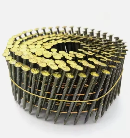 Quick and Convenient Use Coil Nail Pallet Common Nail Yellow/White Galvanized Roofing Coil Size 15 Degree Pneumatic Nails