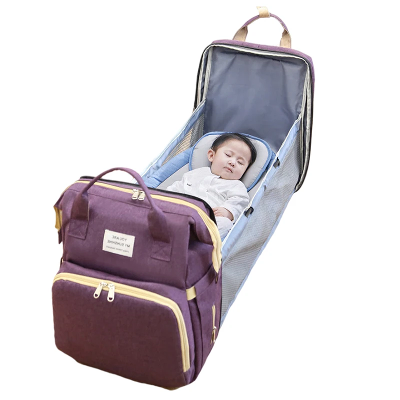 Luxury handbag 2021 Travel bed Selling Diaper bag