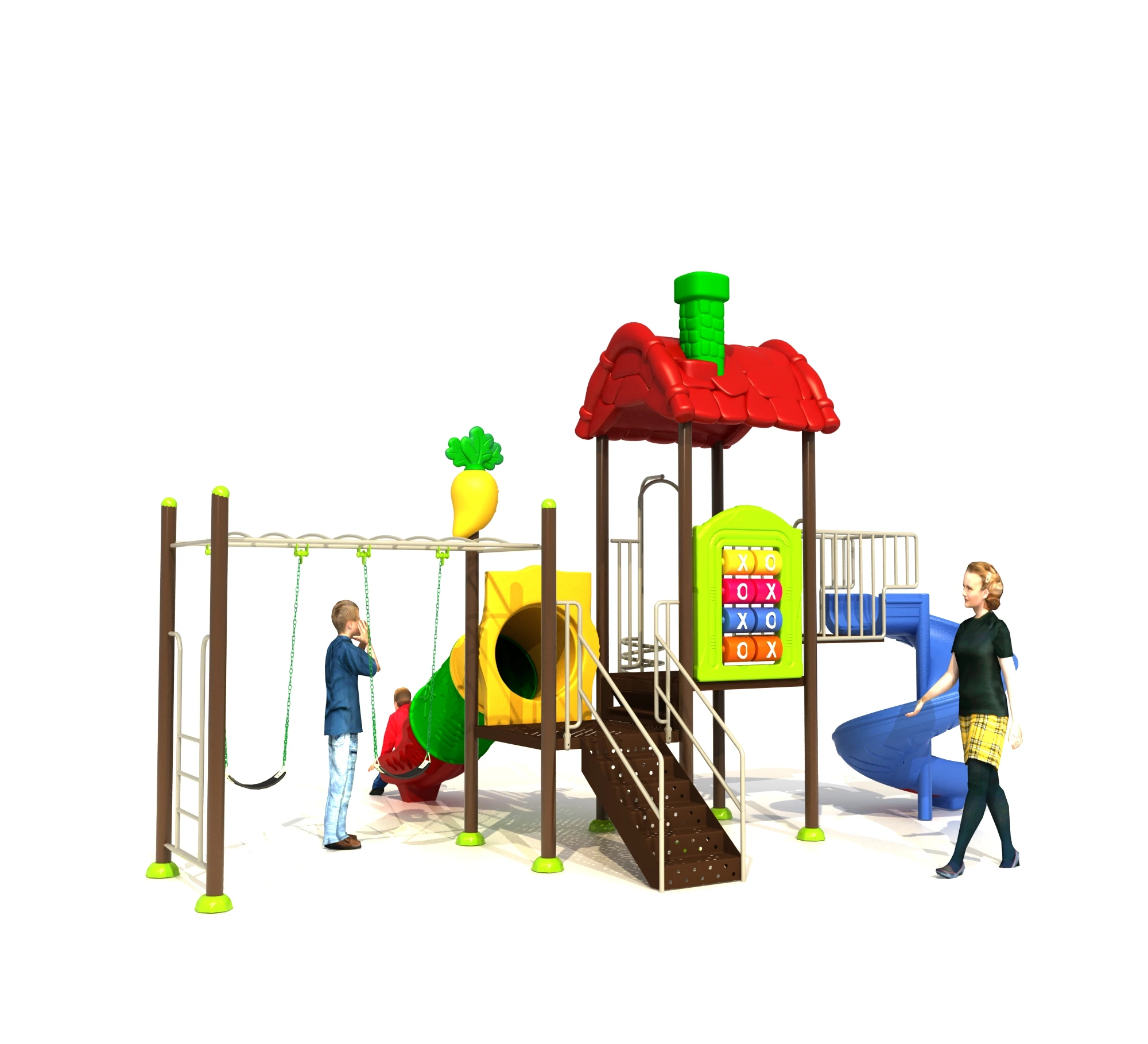 Amusement kids play climbing children park toys outdoor gym plastic slide set