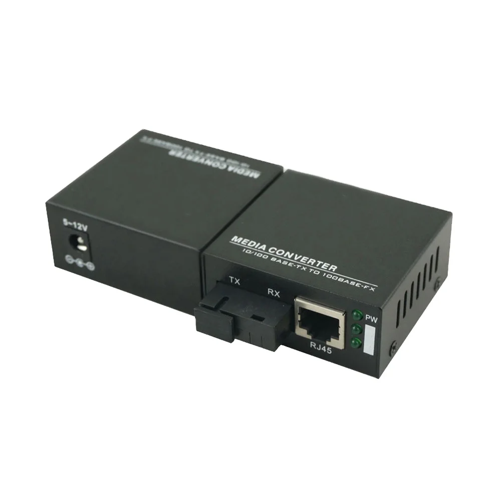 10/100 Мбит/с одномодовый оптоволоконный мини-медиаконвертер RJ45