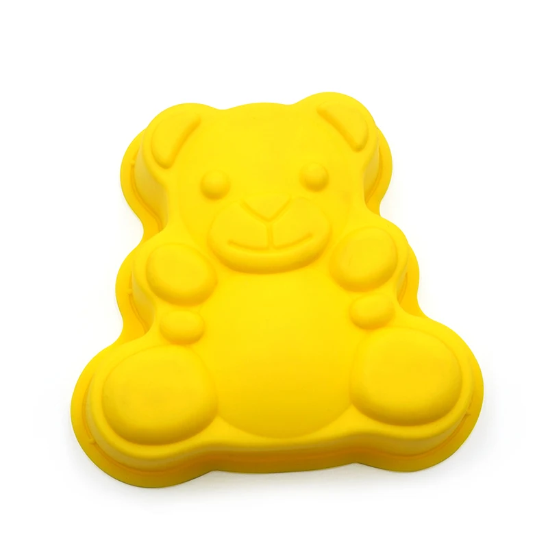 Custom Big Cute 3D Bear Shape Nonstick Food Grade Silicone Cake Mold for Baking