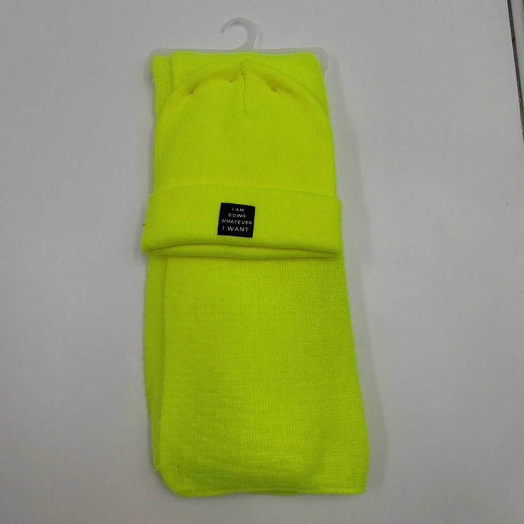 cotton neckerchief neckerchief scout jacquard yarn dyed iridescent tip hat and scarf set iridescent warm