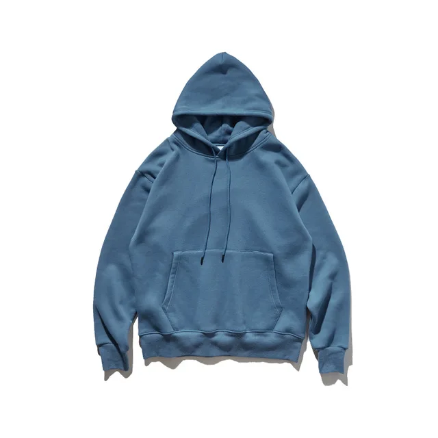 2021 Wholesale Custom Logo Hot Selling Unisex Hip Hop Streetwear Hoodie Autumn Winter Fleece Thick Pure Hoodies