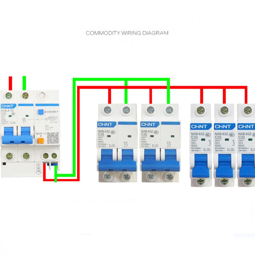 ZYL Air switch with leakage protection circuit breaker 2P household 220V miniature 1P+N miniature 3P leakage protection