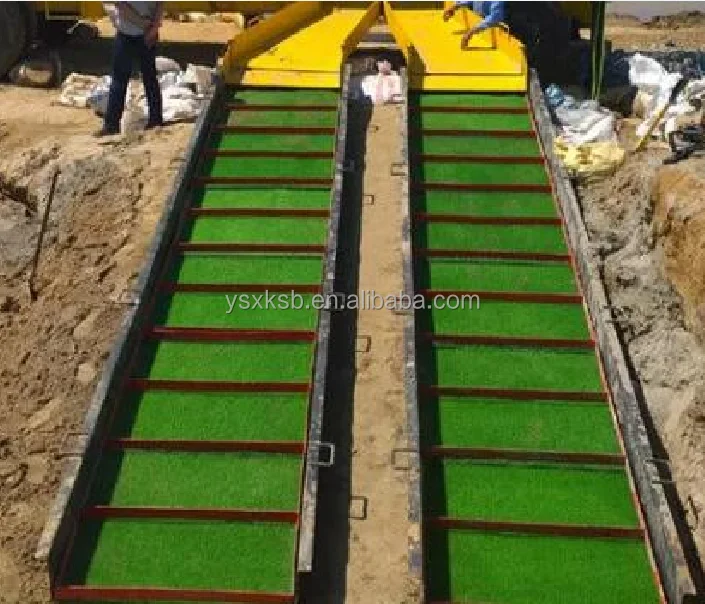 (Original Factory Sale) Alluvial Gold Wash Plant Gold Sticking Carpet / Portable Sluice Box Carpet For River Fine Gold Sand