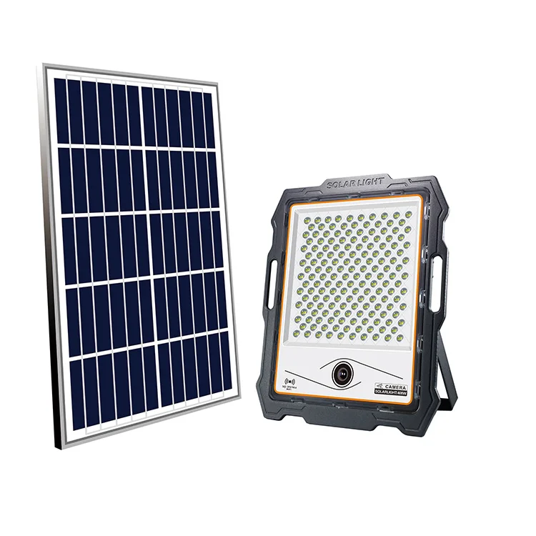 CCTV IP65 waterproof 100W 300W 400W 600W outdoor lighting Solar Flood Light solar light outdoor with security cameras