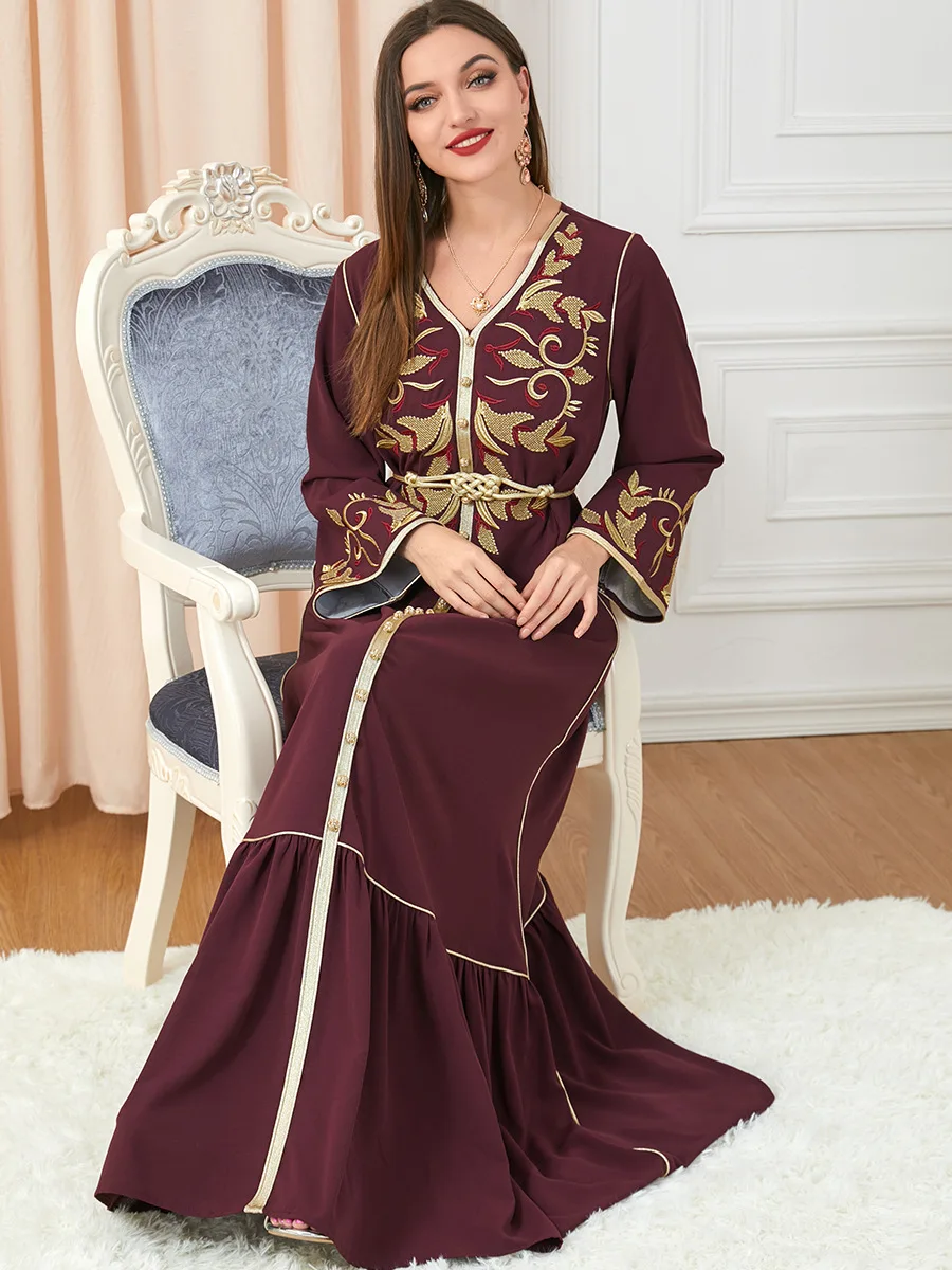 Middle East parent child solid color robe hooded prayer Glory abaya dubai abaya kopen quality muslim dress