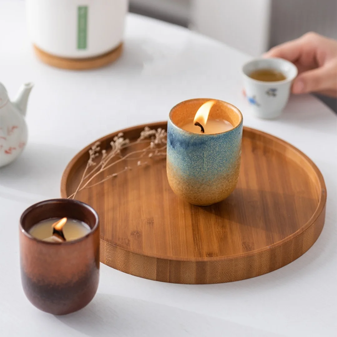 Wedding Gift Set Home Decor Nordic Modern Ceramic Candle Concrete Jar Christmas Candle Jars for Making Candles