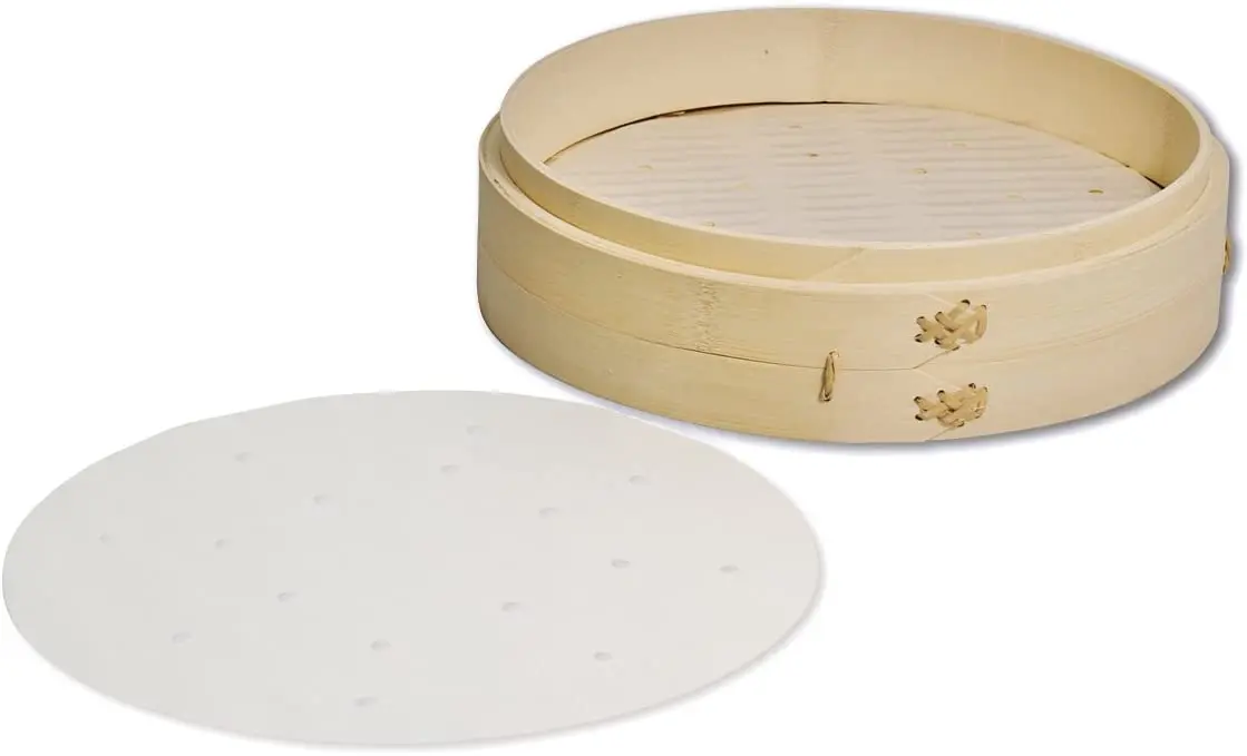 New Arrival Household 10 Inch Natural Bamboo Steamer Basket Multilayer Bamboo Steamer