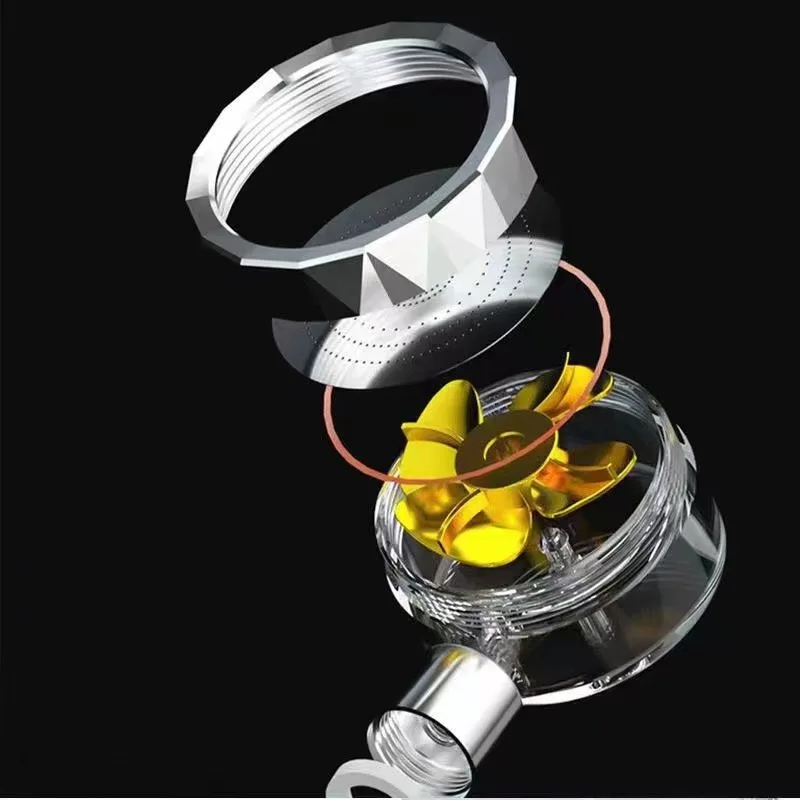 High Quality 360-Degree Turbocharged Shower head High Pressure Water Saving Spray Gun Disassembly Shower Head